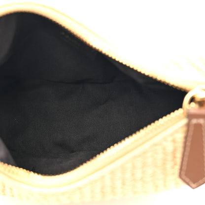 Fendi Macrame Crochet Vitello Grace Mini Fendigraphy Hobo Bag Natural Gianduia 5 of 10