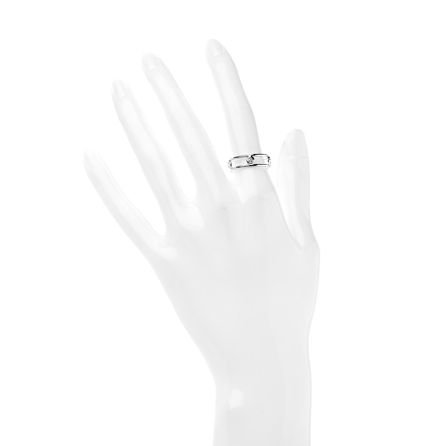 Platinum Diamond Elsa Peretti Diamonds by the Yard Ring 53 6.25