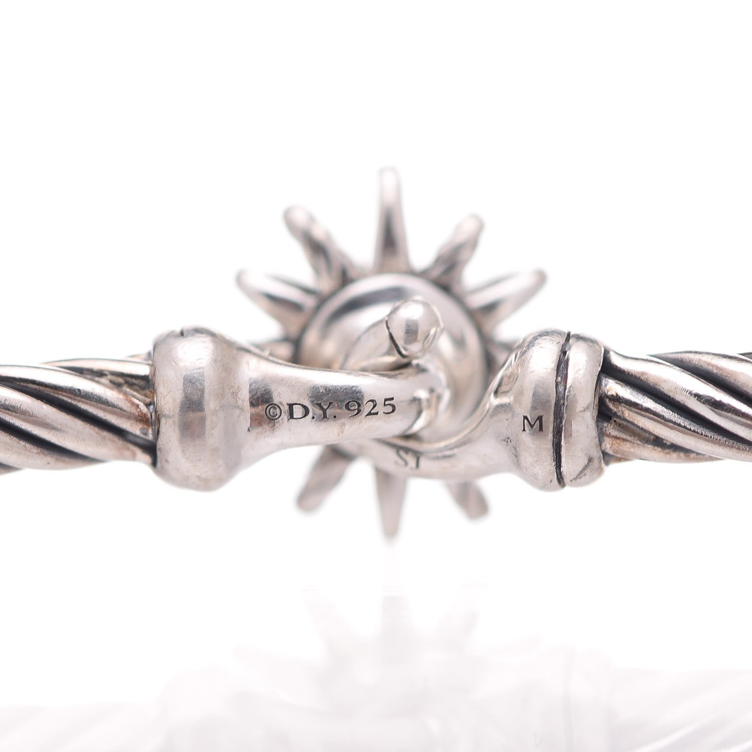 David Yurman Sterling Silver Diamond Starburst Bracelet 4 of 4