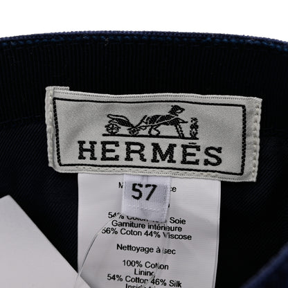 Hermes Cotton Davis Sunshine Hat 57 Marine 8 of 9