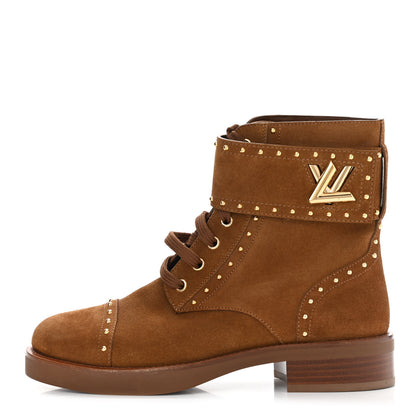 Louis Vuitton Suede Wonderland Ranger Boots 37 Brown 1 of 10