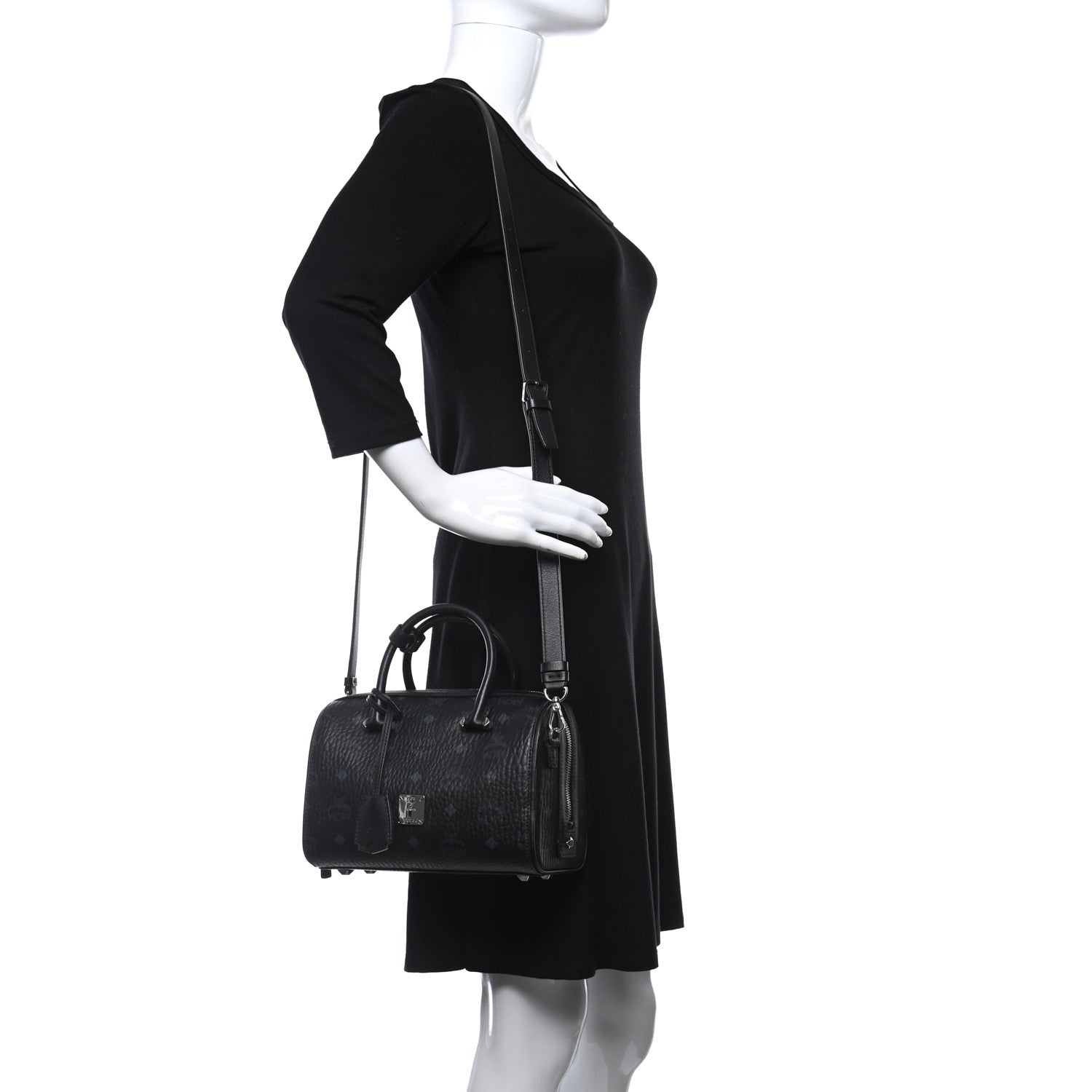 MCM Visetos Essential Boston Bag Black 2 of 8
