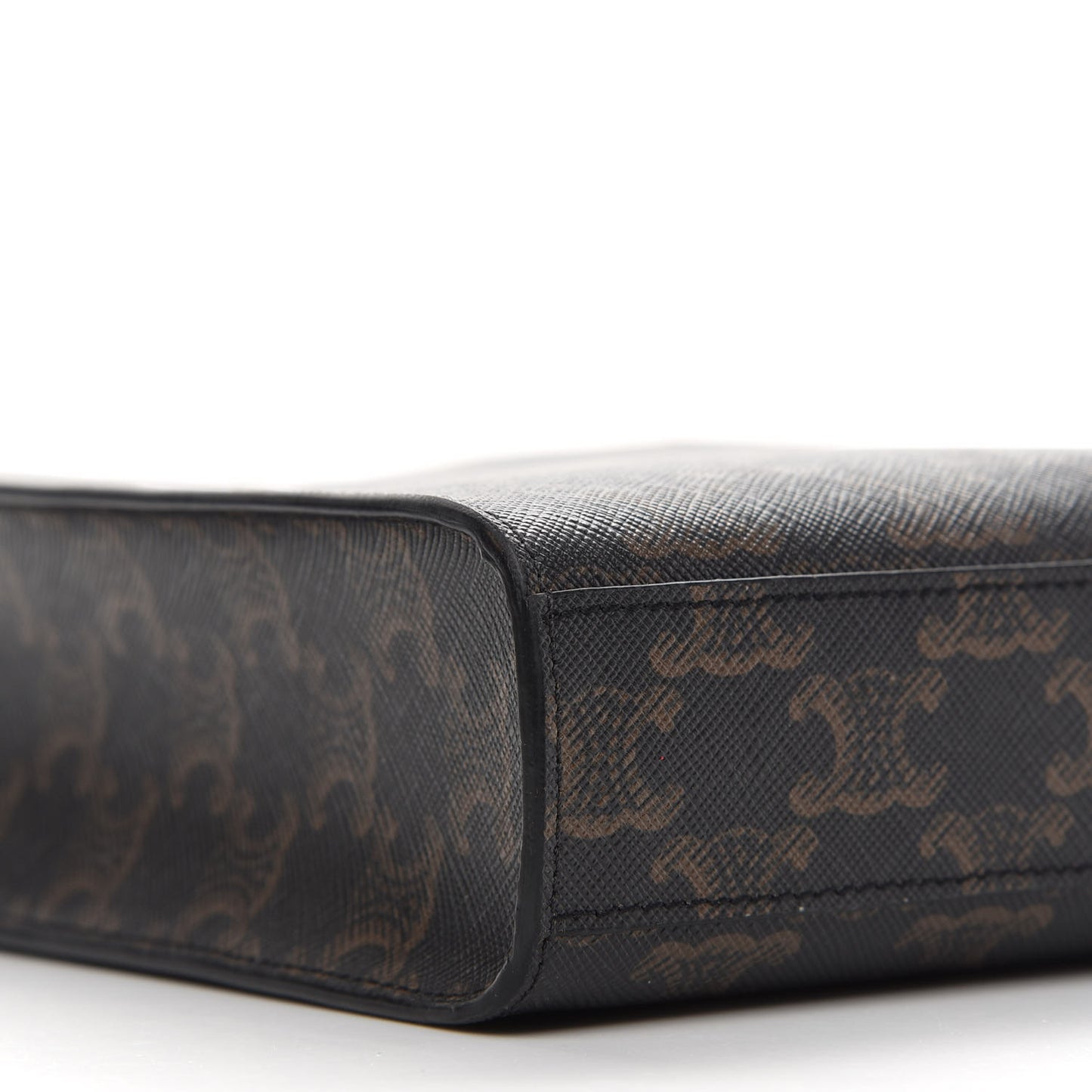 Triomphe Canvas Calfskin Mini Vertical Cabas Tan