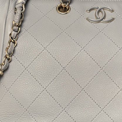 Chanel Bullskin Stitched Medium Shopping Bag Grey 8 of 16