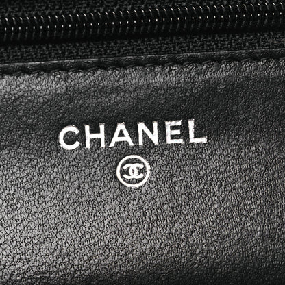 Chanel Lambskin Quilted Wallet On Chain WOC Black 10 of 22