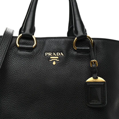 Prada Vitello Daino Tote Black 6 of 7