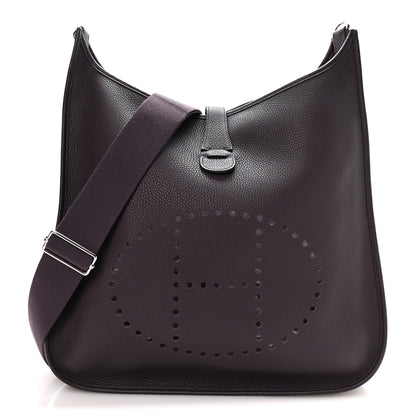 Hermes Taurillon Clemence Evelyne III TGM Prune 1 of 10