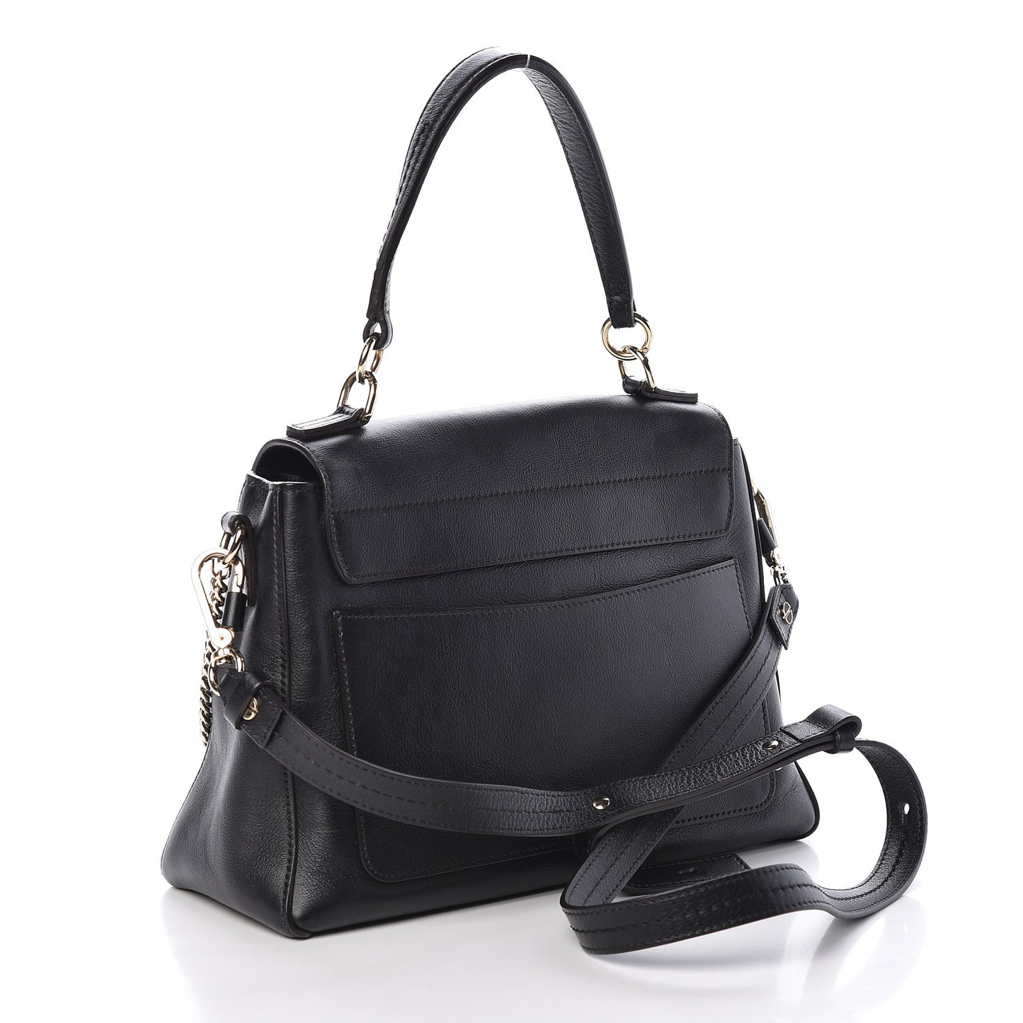 Calfskin Small Faye Day Shoulder Bag Black