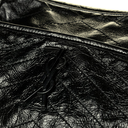 Saint Laurent Crinkled Calfskin Matelasse Monogram Medium Niki Chain Satchel Black 7 of 7