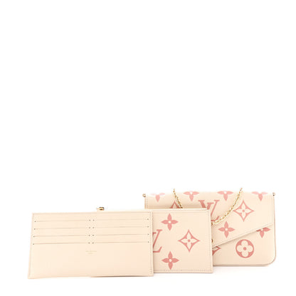 Louis Vuitton Empreinte Monogram Giant By The Pool Felicie Pochette Chain Wallet Creme Rose Trianon 2 of 12
