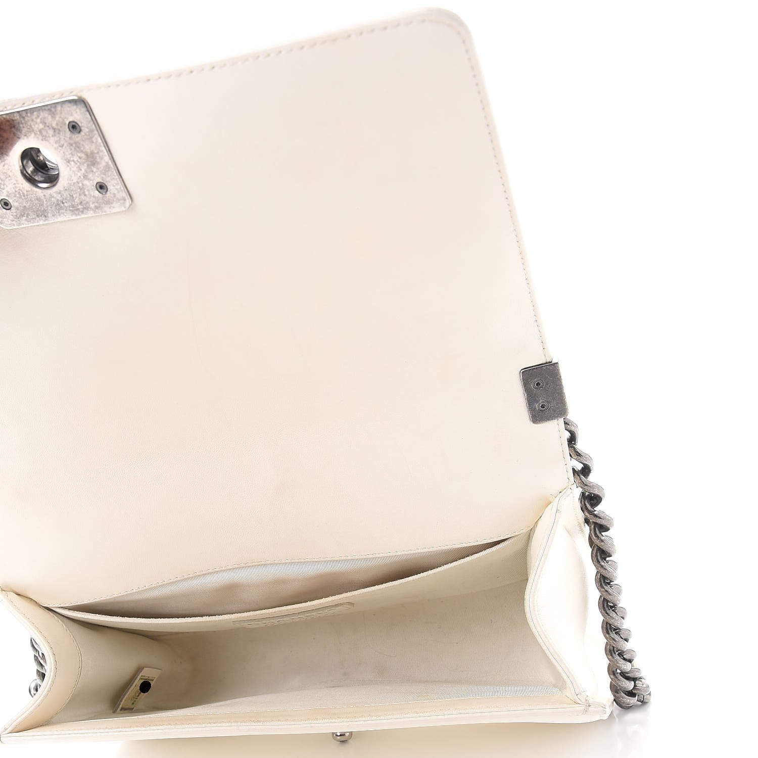 Chanel Lambskin Quilted Medium Boy Flap White 5 of 11