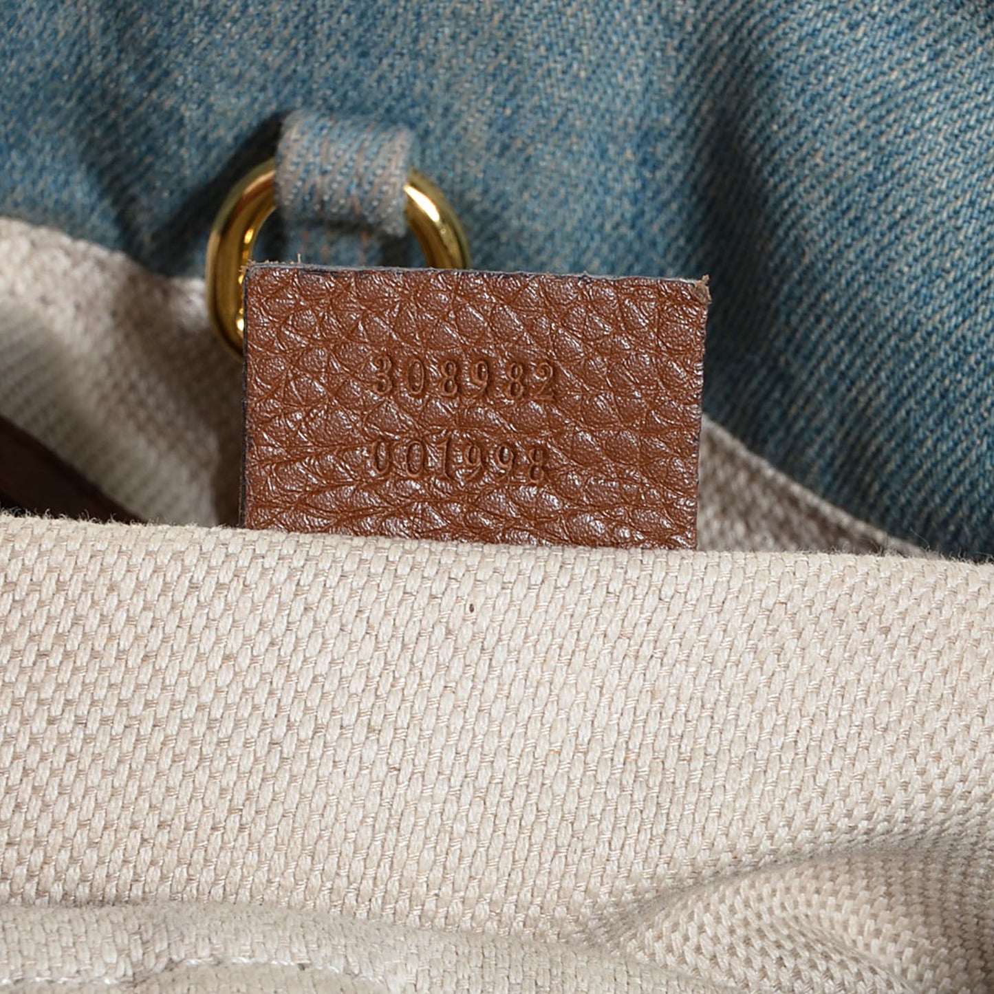 Denim Medium Soho Chain Shoulder Bag Blue