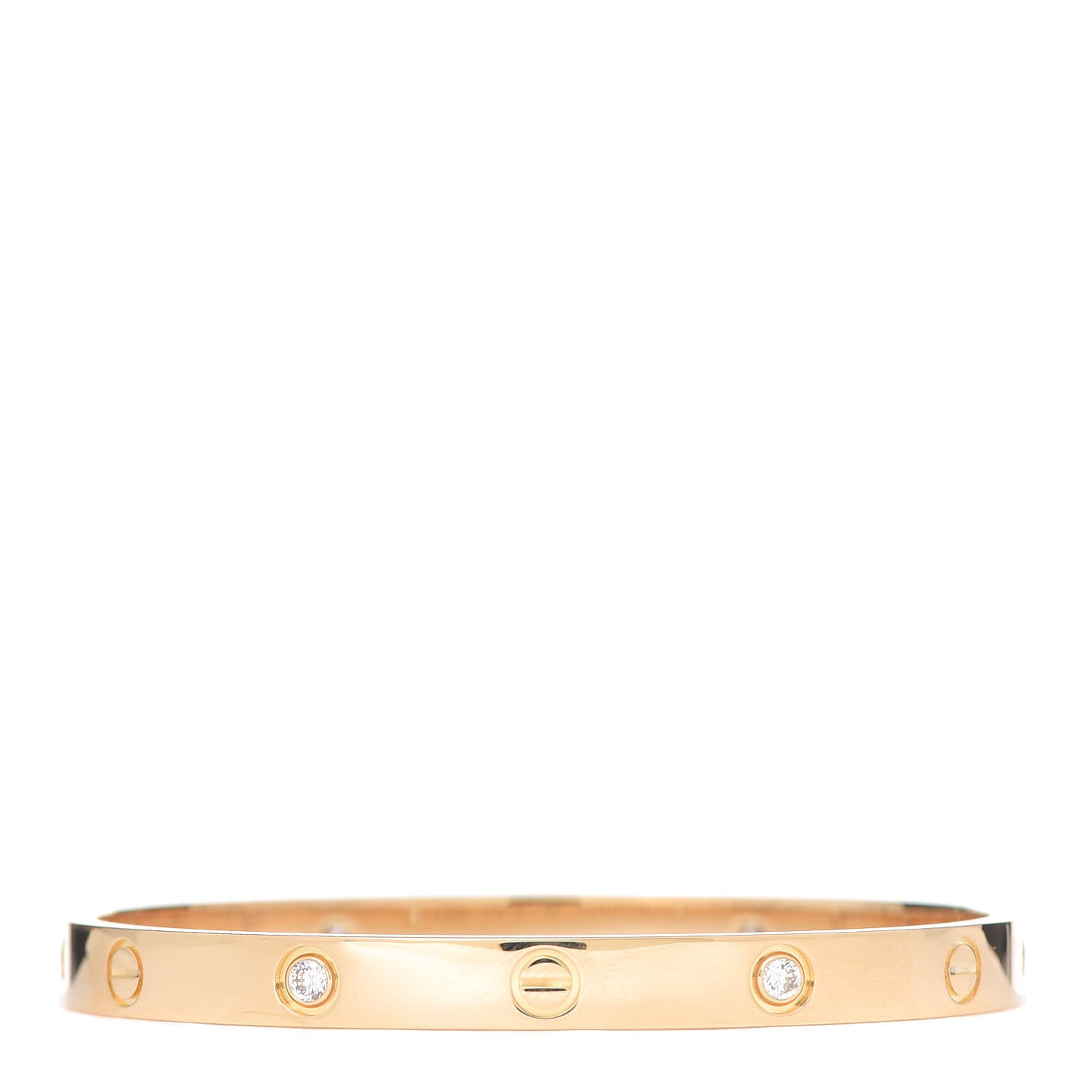 18K Yellow Gold 4 Diamond LOVE Bracelet 18