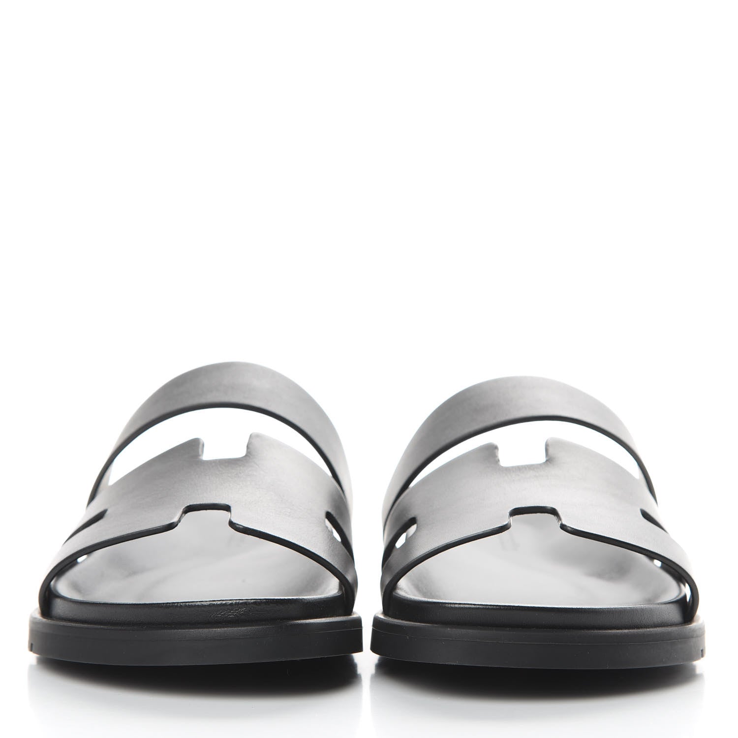 Hermes Calfskin Womens Ankara Sandals 40 Black 2 of 8