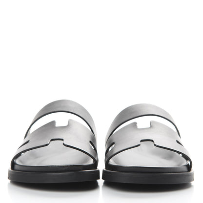 Hermes Calfskin Womens Ankara Sandals 40 Black 2 of 8