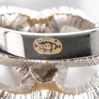 Chanel Crystal CC Logo Ring Silver 6 7 of 7