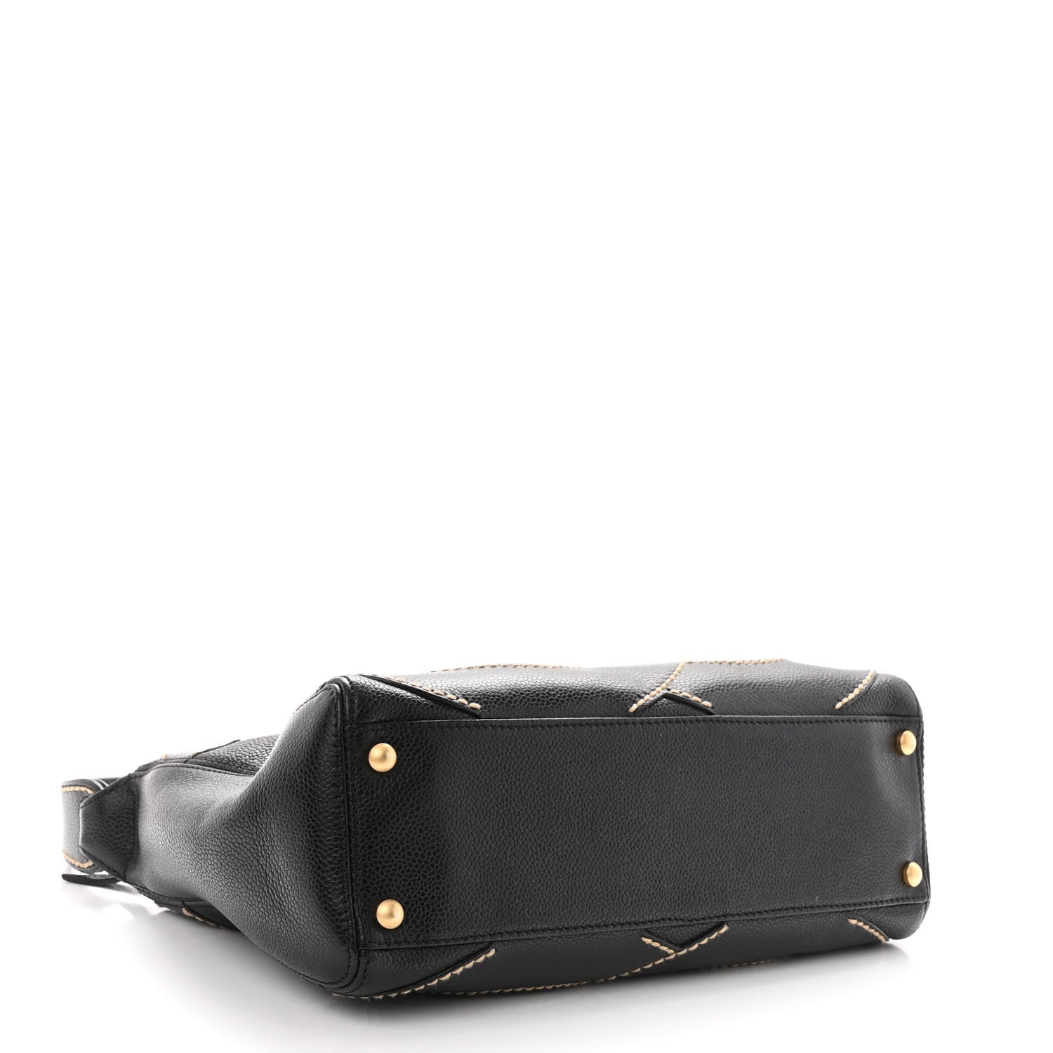 Chanel Caviar CC Stitched Medium Hobo Black 3 of 9