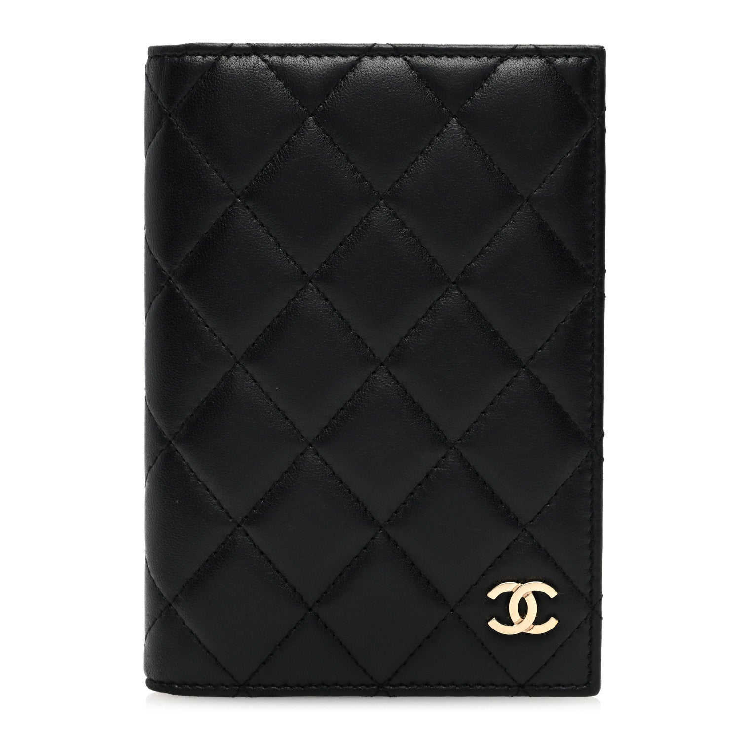 Chanel Lambskin Quilted Passport Holder Black 1 of 7