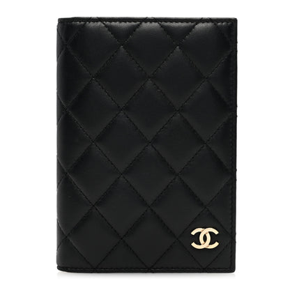 Chanel Lambskin Quilted Passport Holder Black 1 of 7