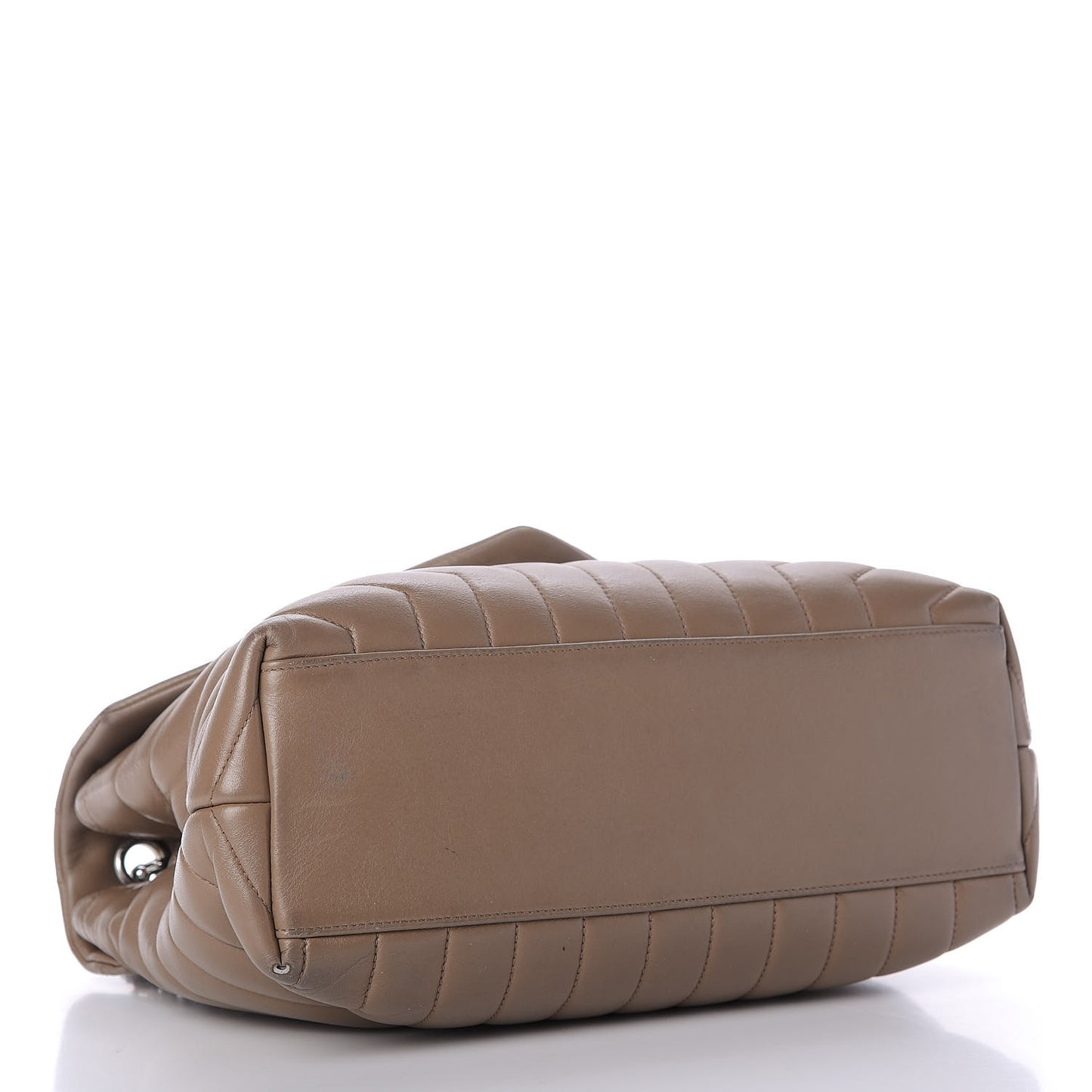 Calfskin Y Quilted Medium Loulou Monogram Chain Satchel Light Brown