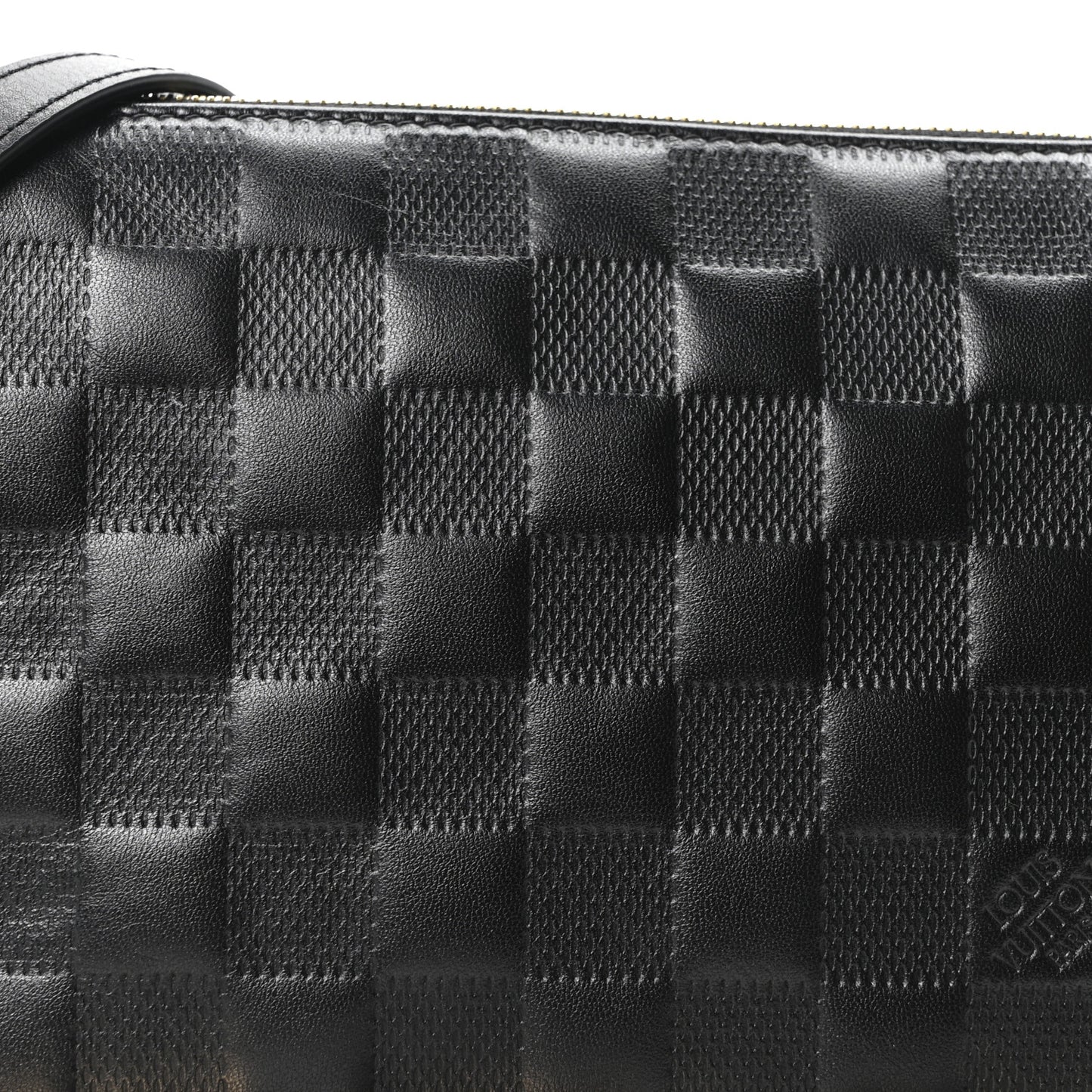 Satin Sequin Embroidered Damier Coussin BB Black