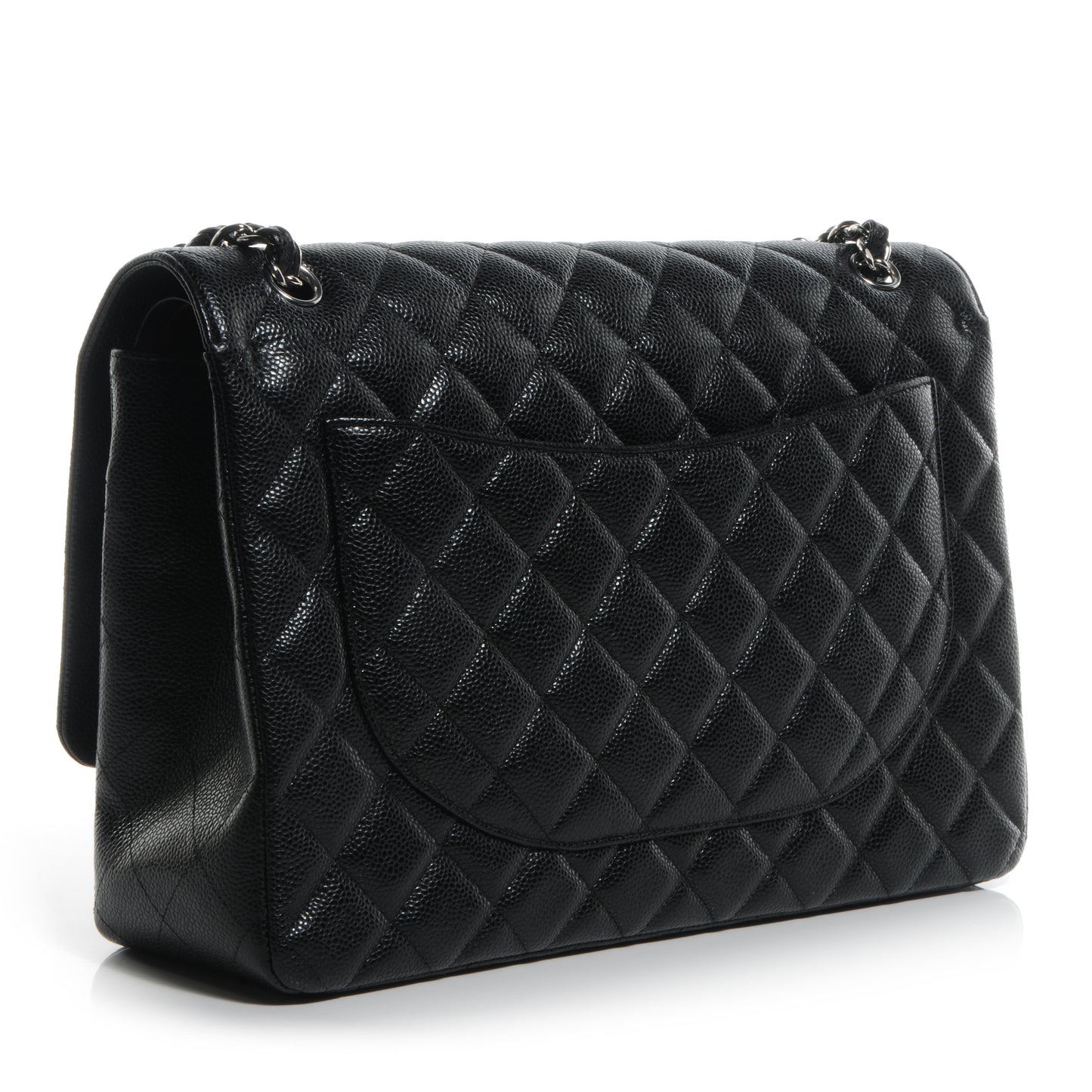 Caviar Quilted Maxi Double Flap Black