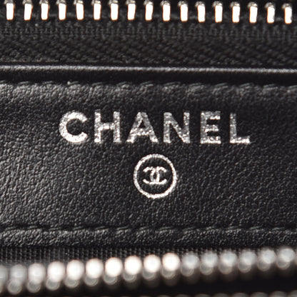 Chanel Calfskin Chevron Quilted Tassel Clutch With Chain Black 6 of 10