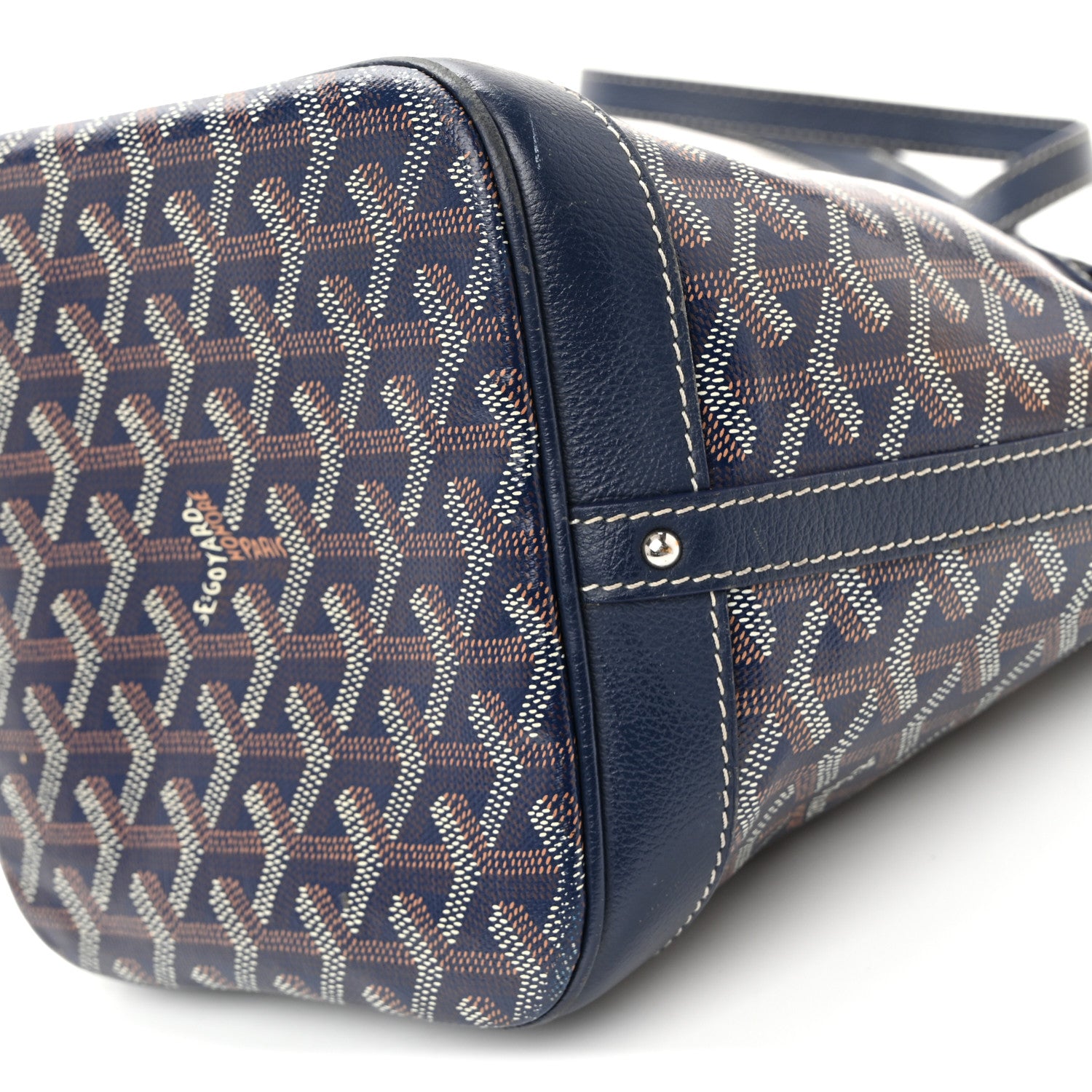 Goyard Goyardine Petit Flot Bucket Bag PM Navy 9 of 9