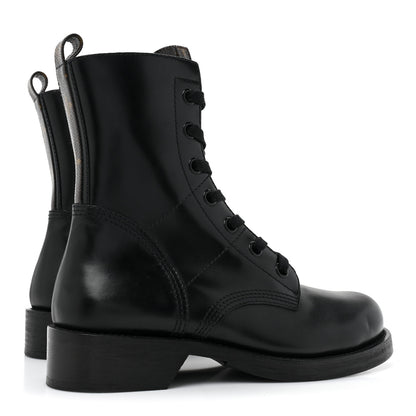 Louis Vuitton Calfskin Monogram Metropolis Flat Ranger Boots 39 Black 5 of 11
