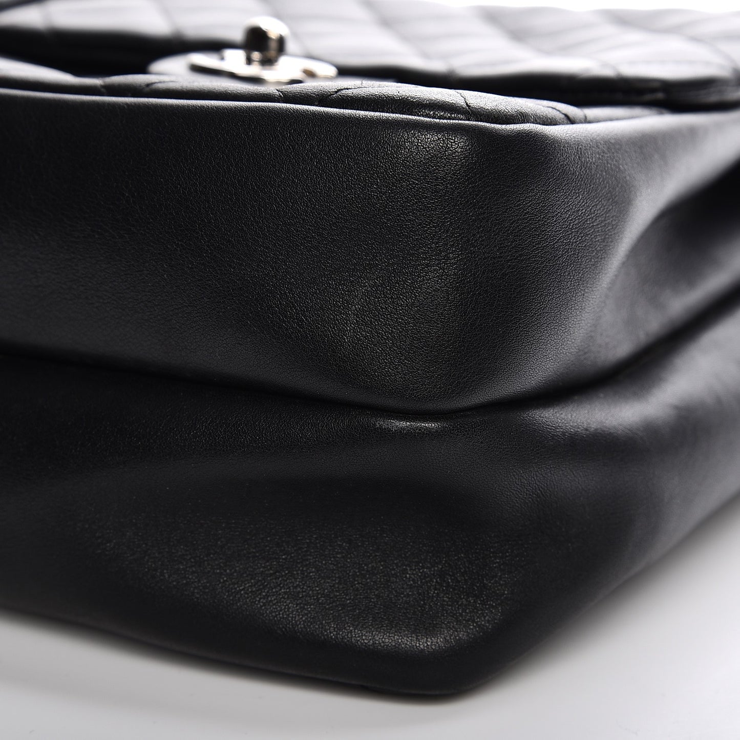 Calfskin Quilted Cambon Multipocket Top Handle Bag Black