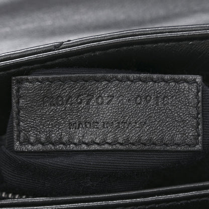 Saint Laurent Calfskin Y Quilted Monogram Monochrome Toy Loulou Crossbody Bag Black 7 of 12