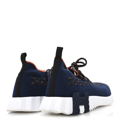 Hermes Knit Bolduc Mens Flex Sneakers 43 Marine Black 5 of 9