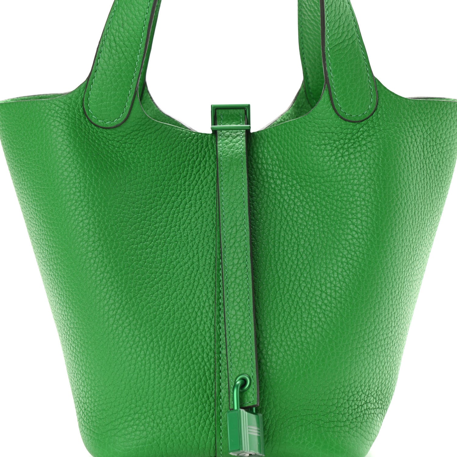 Hermes Taurillon Clemence Monochrome Picotin Lock 18 PM Bambou 8 of 11