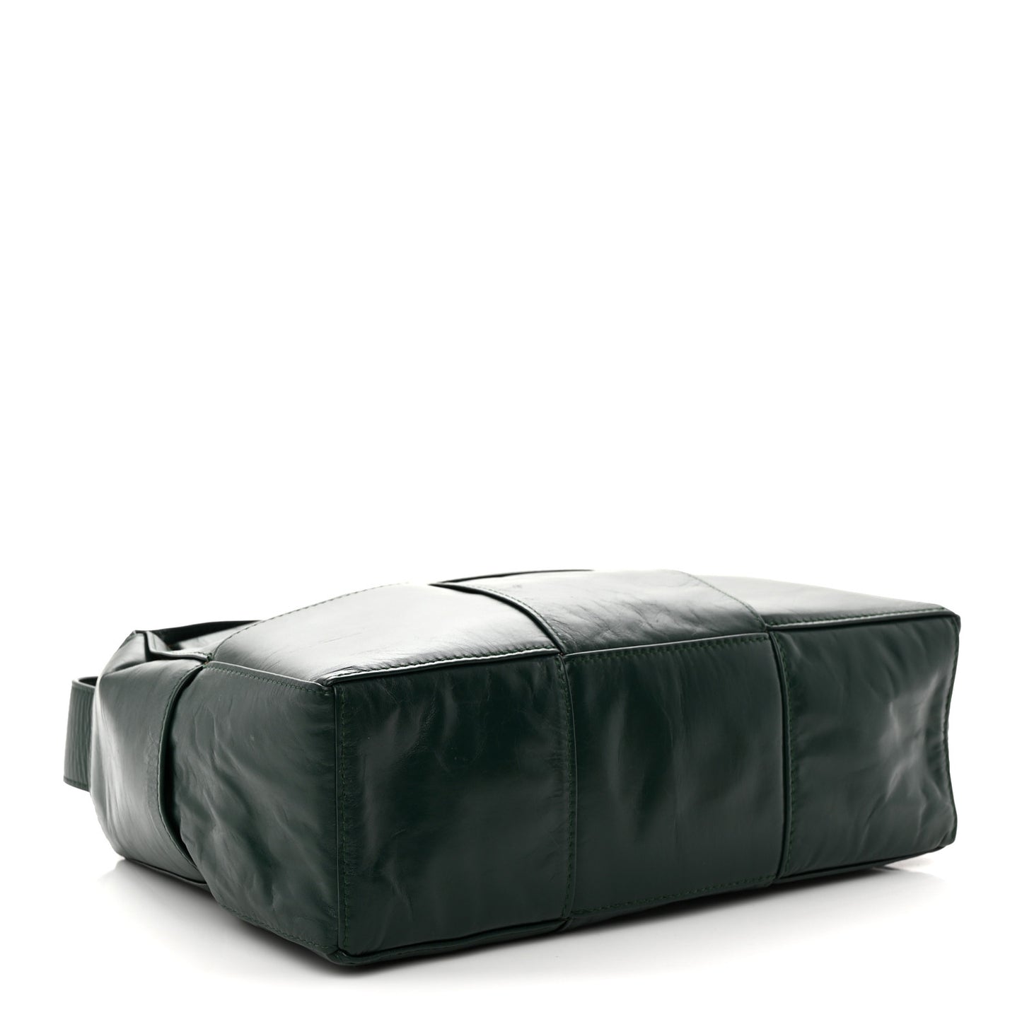 Paper Calfskin Maxi Intreccio Medium Arco Camera Bag Emerald Green