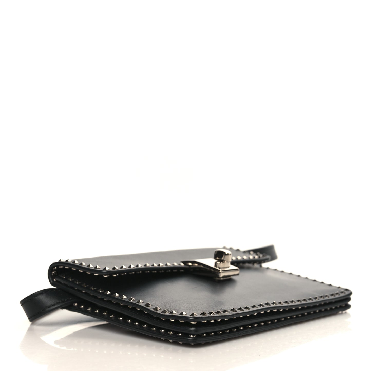 Calfskin Small Rockstud Cabana Crossbody Bag Black