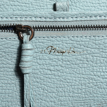 3.1 Phillip Lim 3.1 Textured Calfskin Large Pashli Satchel Light Blue 6 of 12