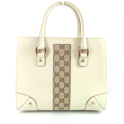 Gucci Monogram Web Satchel Ivory 1 of 10