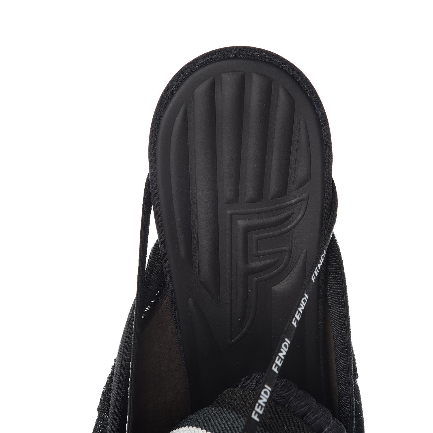 Fendi Technical Mesh FF FFreedom Patchwork 105 Peep Toe Sandals 38 Tobacco Black Asfalto 6 of 8