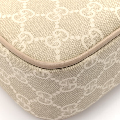 Gucci GG Supreme Monogram Textured Dollar Calfskin Web Small Ophidia GG Handbag Beige Mystic White Oatmeal 16 of 16