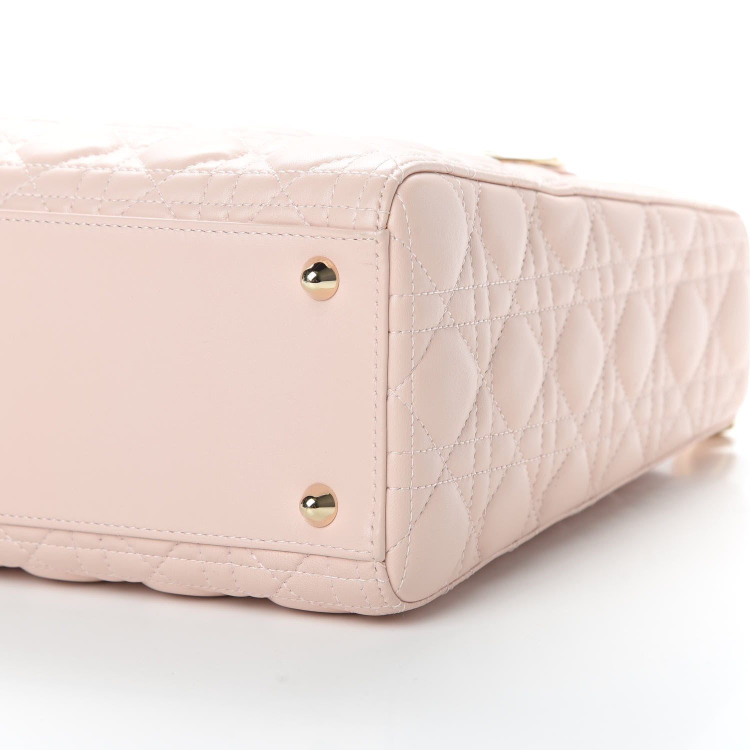 Christian Dior Lambskin Cannage Large Lady Dior Rose Poudre 12 of 14