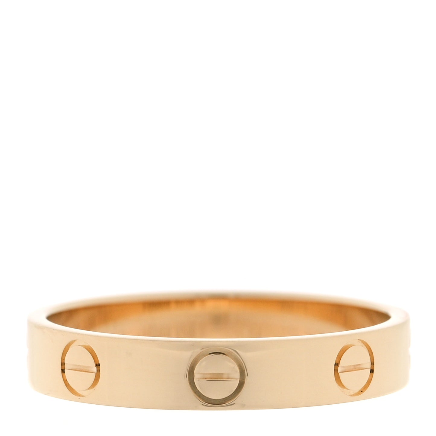 18K Yellow Gold 3.5mm LOVE Wedding Band Ring 55 7.25