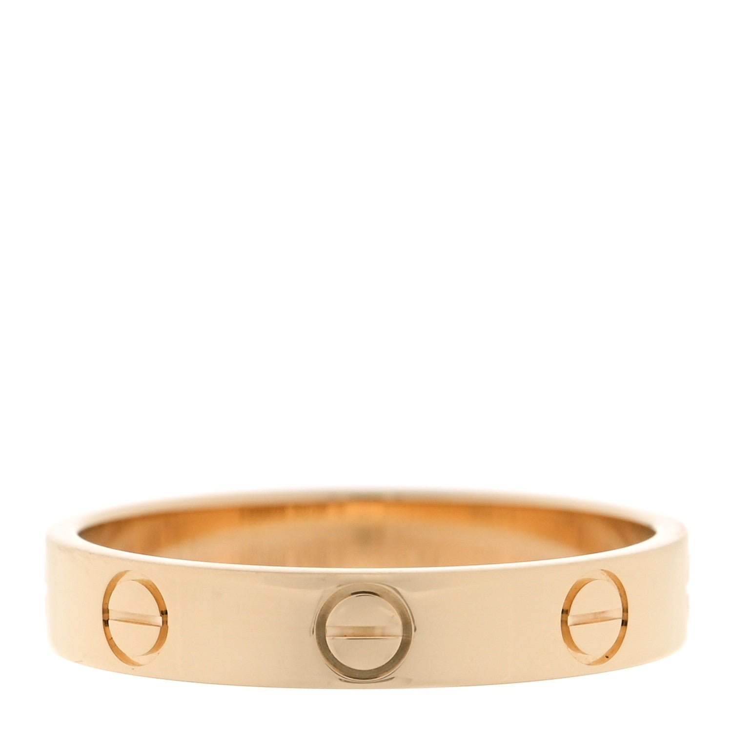 Cartier 18K Yellow Gold 3.5mm LOVE Wedding Band Ring 55 7.25 2 of 4