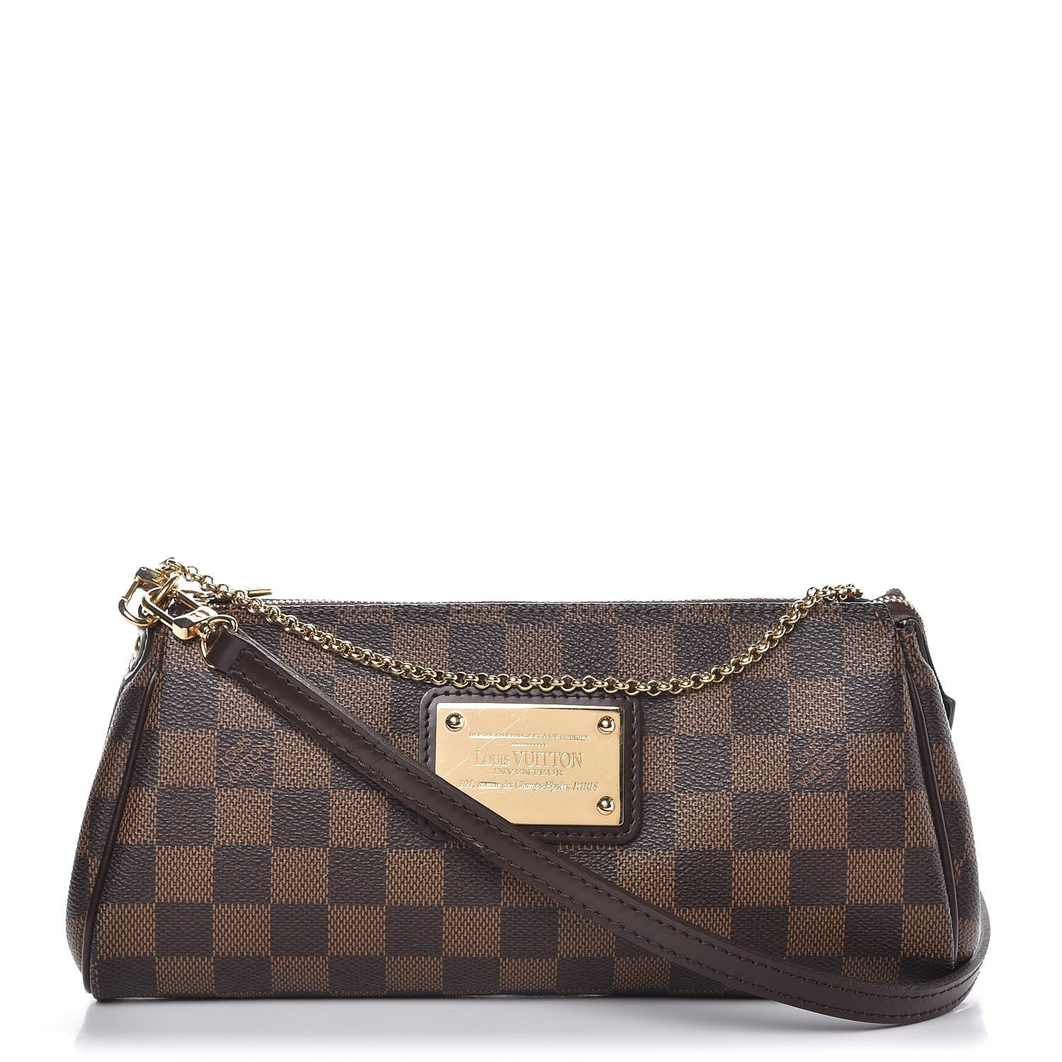 Louis Vuitton Damier Ebene Eva Clutch 1 of 8