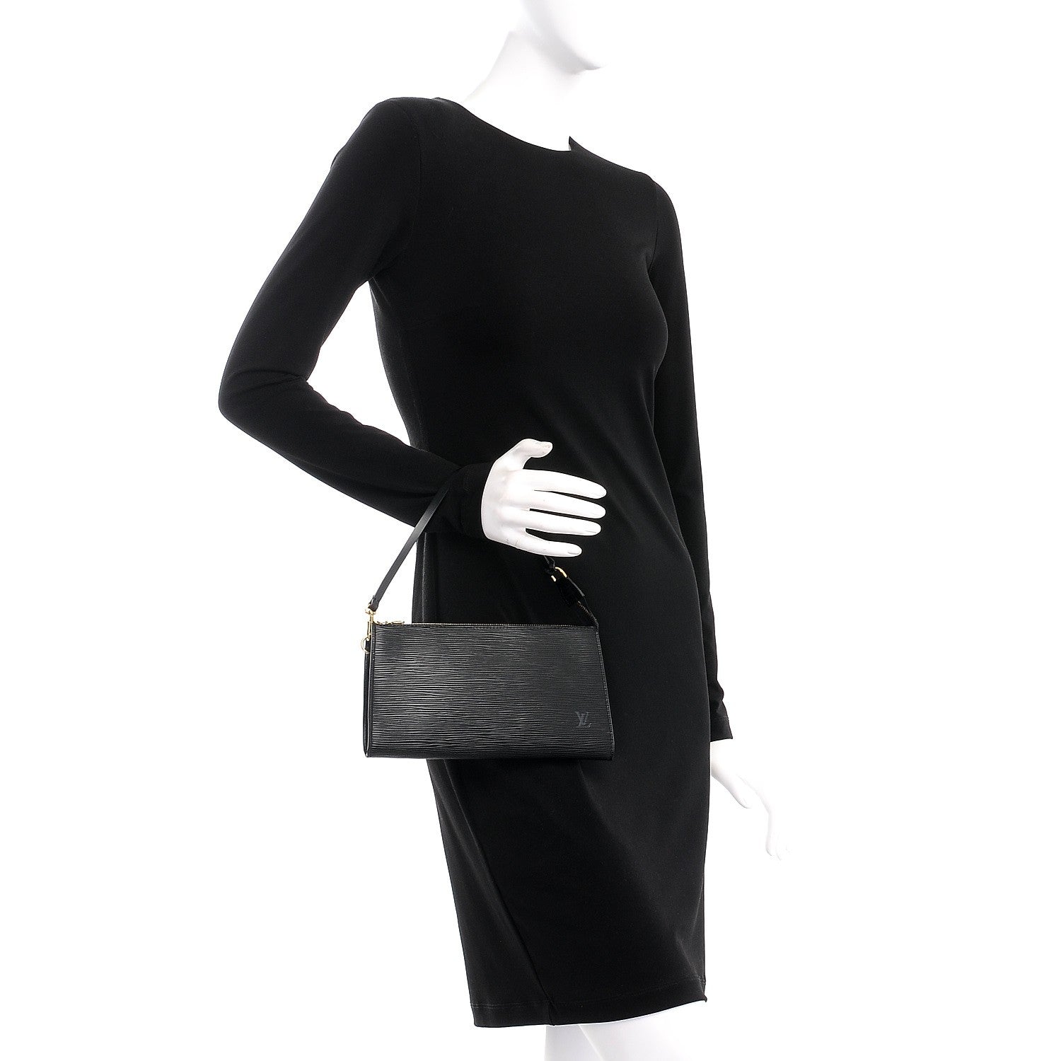 Louis Vuitton Epi Pochette Accessories 24 Black 2 of 8