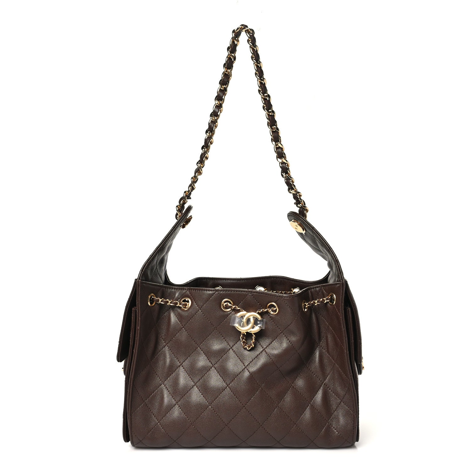 Chanel Caviar Quilted Small Chanel 25 Handbag Dark Brown 1 of 11