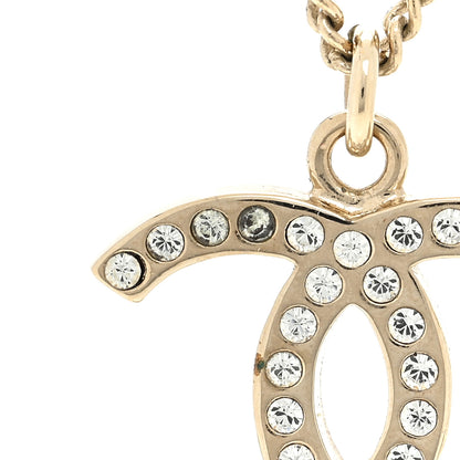 Chanel Crystal Pearl Charming Winter CC Star Heart Drop Necklace Gold 3 of 4
