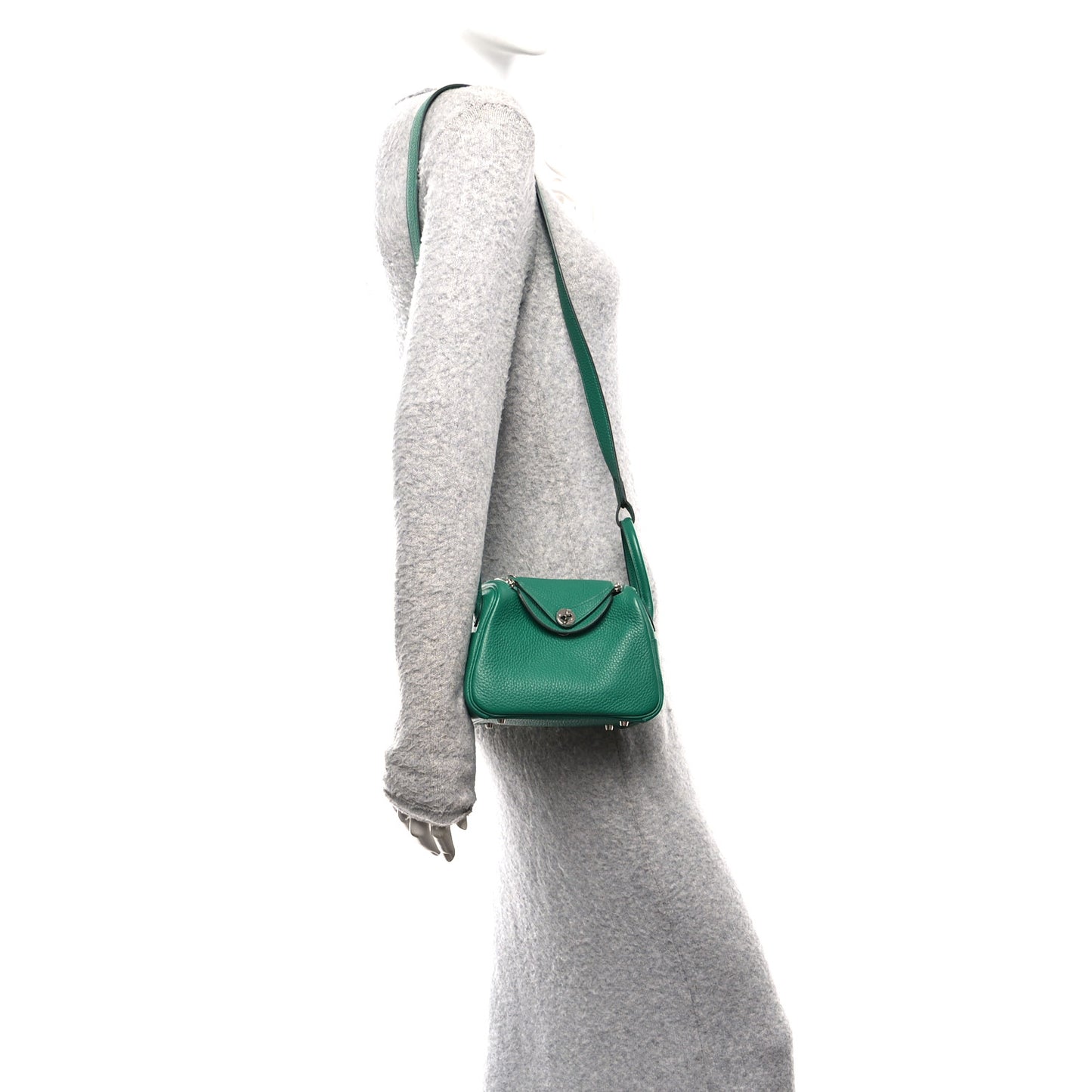 Taurillon Clemence Mini Lindy 20 Vert Vertigo
