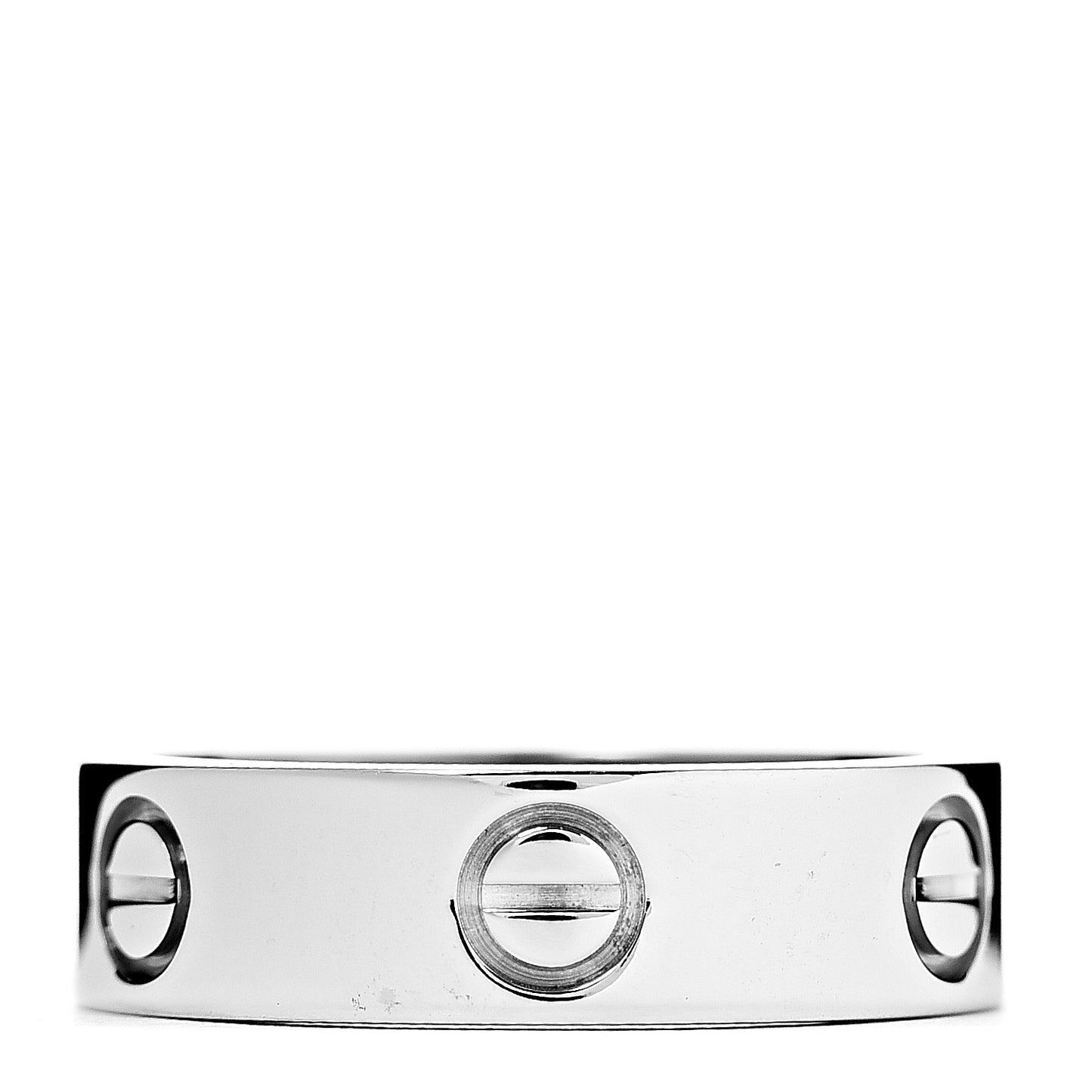 18K White Gold 5.5mm LOVE Ring 54 6.75