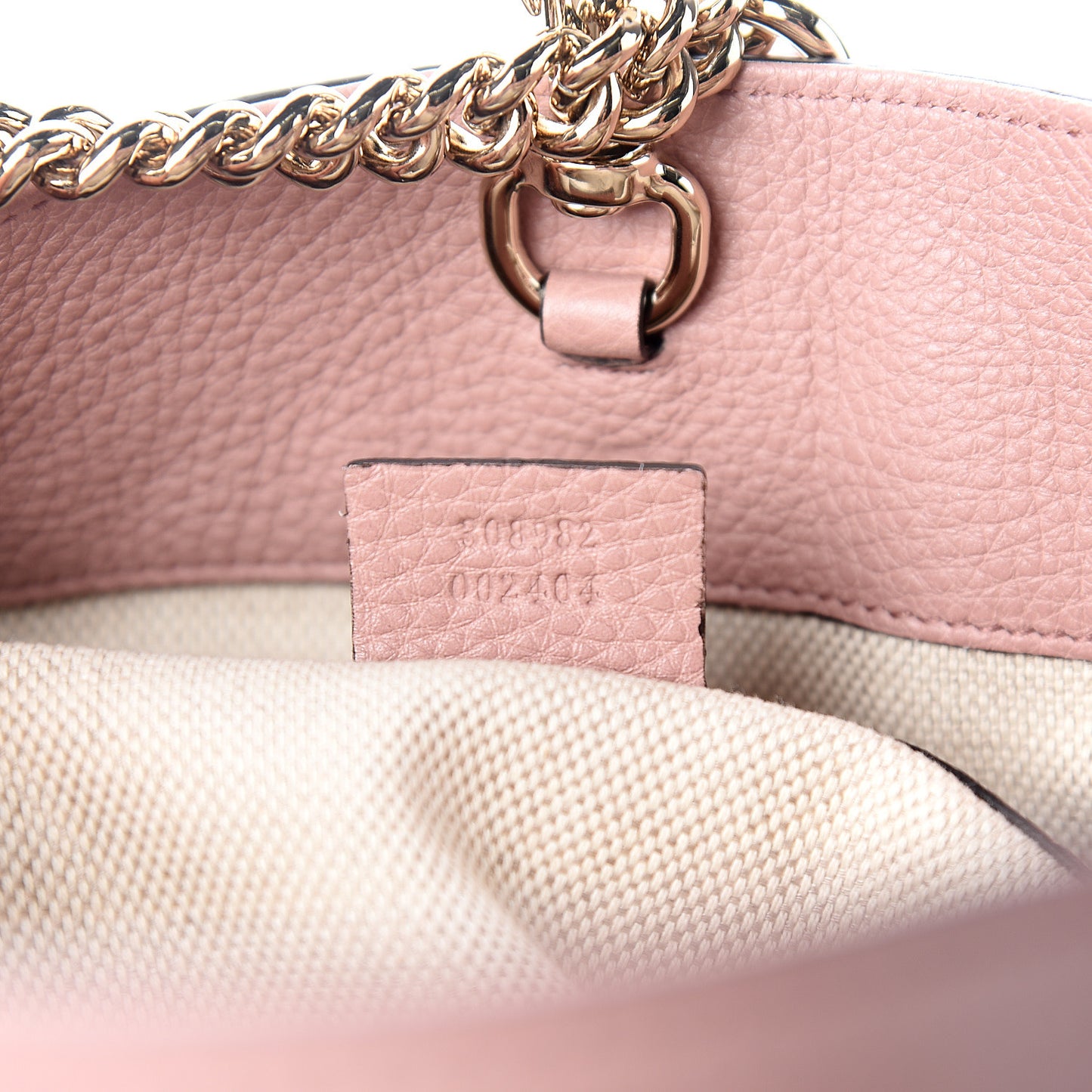Pebbled Calfskin Medium Soho Chain Shoulder Bag Dark Cipria
