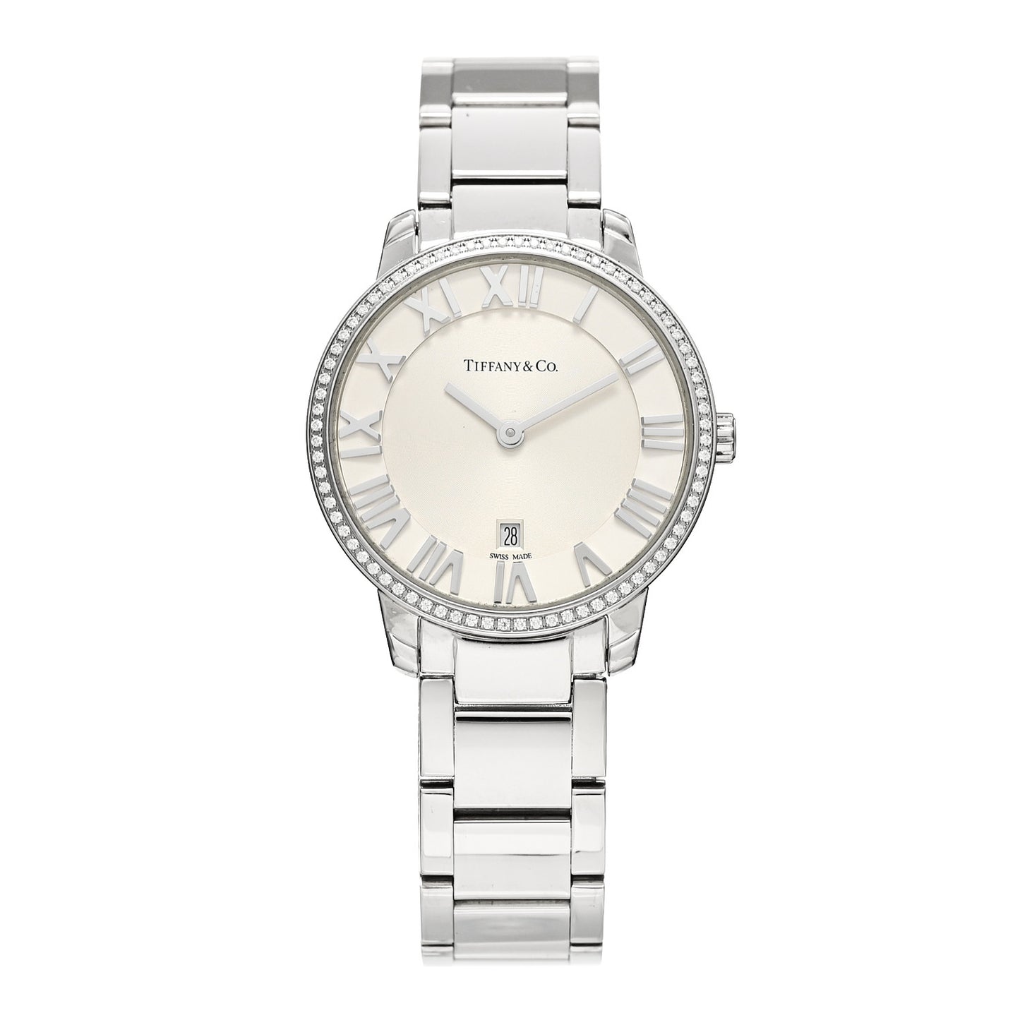 Stainless Steel Diamond Bezel 31mm Atlas 2-Hand Quartz Watch